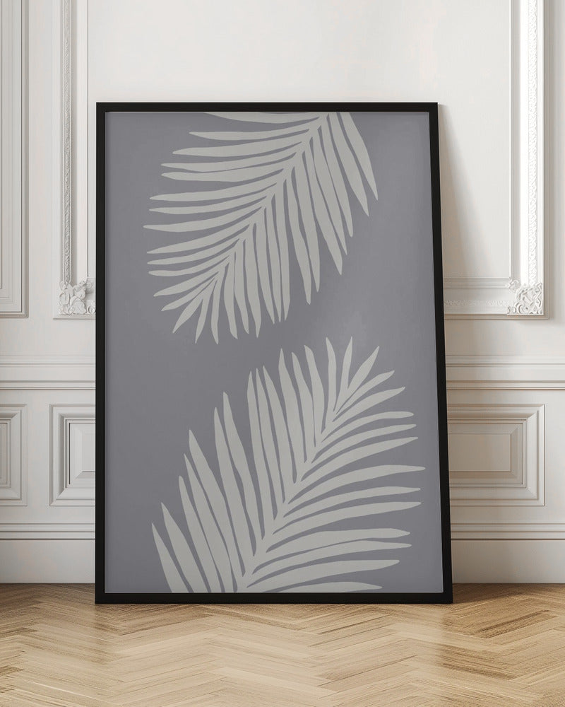 PALM LEAF 03 MEDIUM GRAY Poster