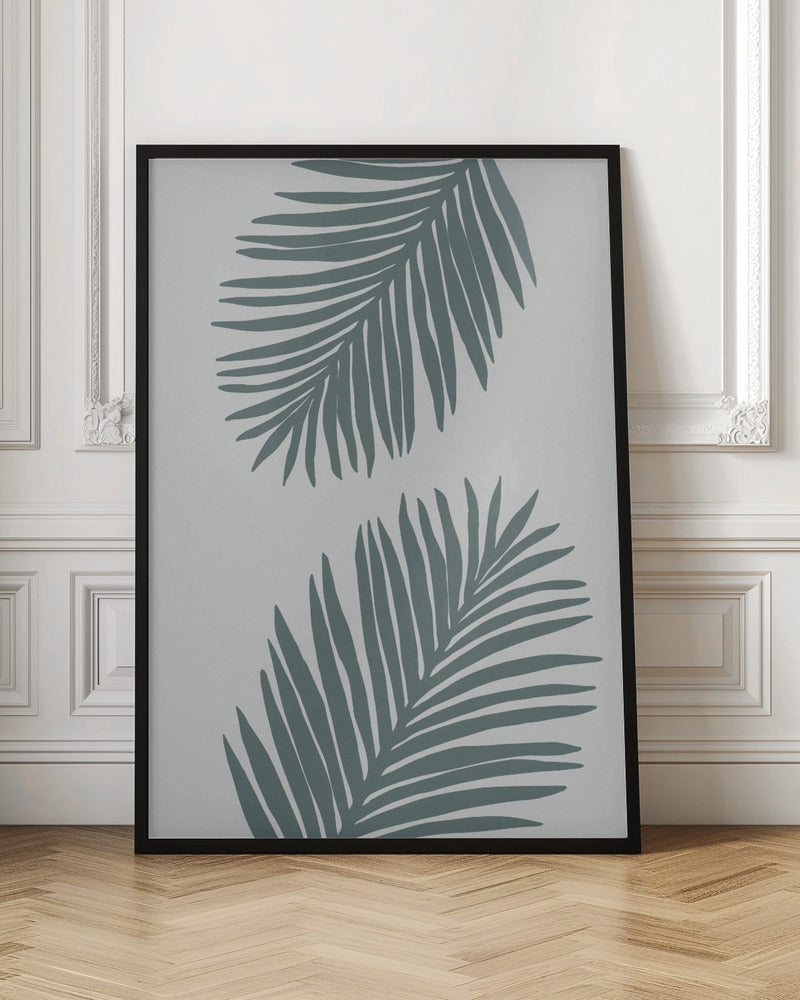 Palm Leaf Gray with tint of green 02Palm Leaf Color Matched 02 Poster