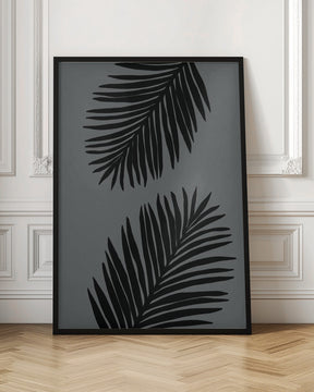 Palm Leaf Gray 02 Poster