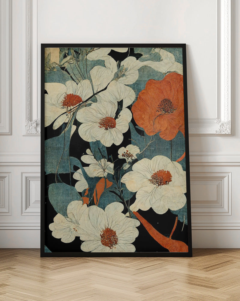 Asian Flowers Poster