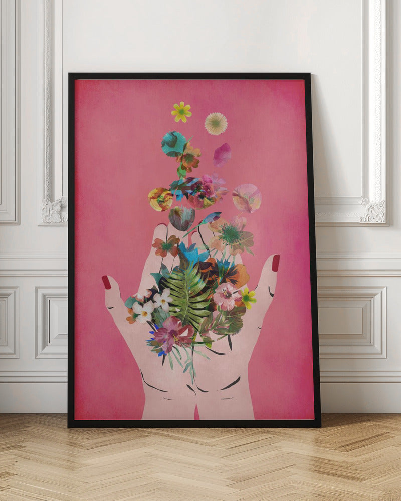 Frida`s Hand`s (Pink Version) Poster