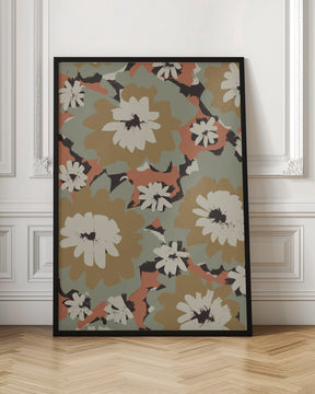 Big Pastel Flowers Poster