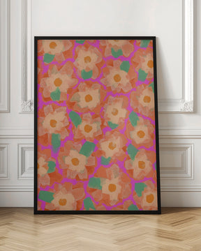 Orange Cute Blossoms Poster