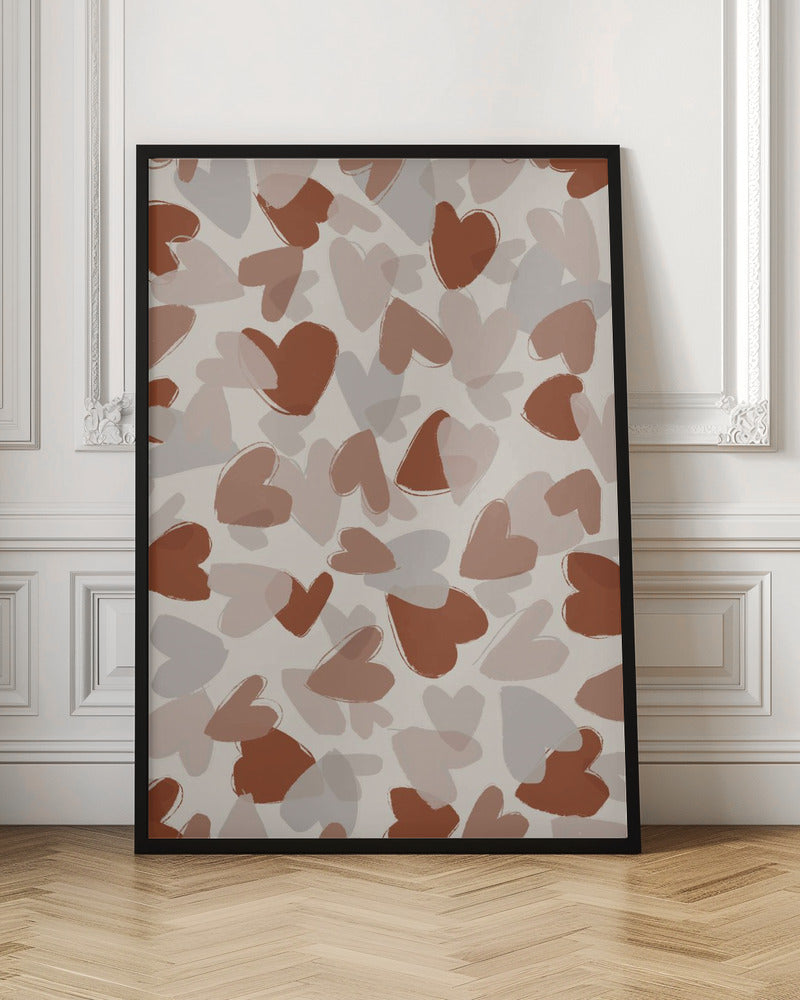 Pastel Hearts Poster