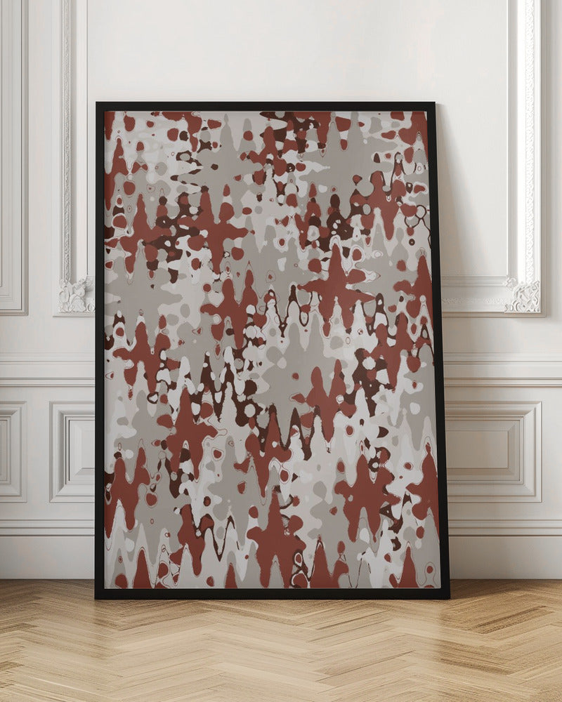 Liquid Beige Brown Pattern Poster