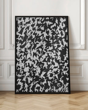 Black And White Zig Zag Pattern Poster