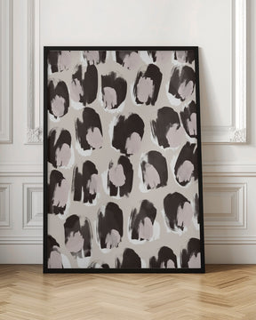 Big Brown And Beige Dots Poster