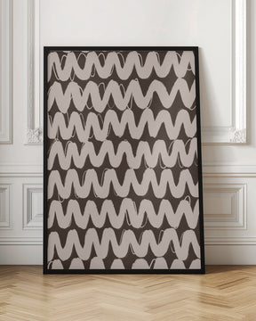 Big Beige ZigZag Pattern Poster