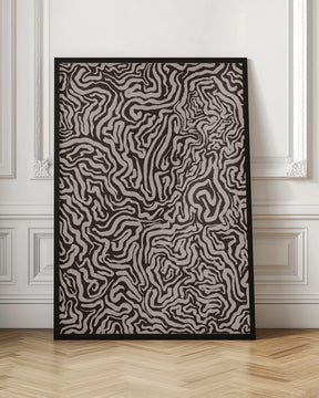 Twisted Beige Strokes Poster