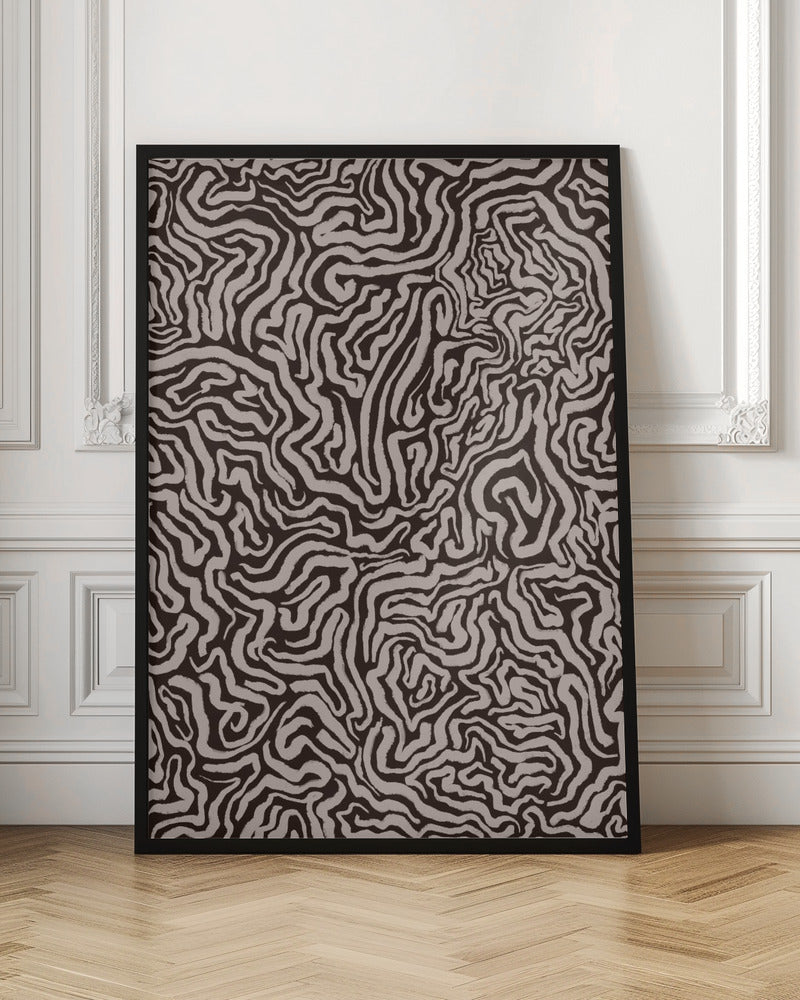 Twisted Beige Strokes Poster