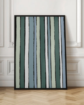 Smaragd Green Stripes Poster