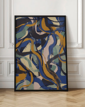 Colorful Strokes Pattern Poster