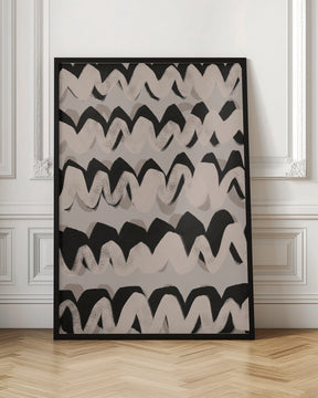 Sprayed Beige Waves Pattern Poster