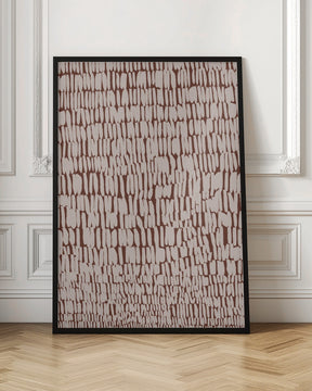 Short Beige Strokes Pattern Poster