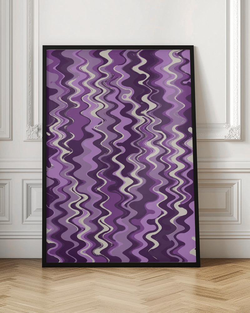 Purple Wavey Pattern Poster