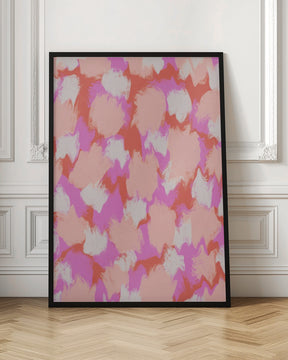 Pastel Pink And Orange Strokes Poster