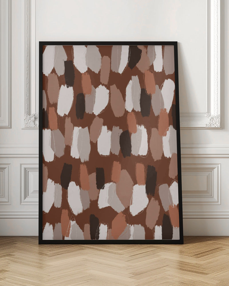 Pastel Earthy Strokes Pattern Poster