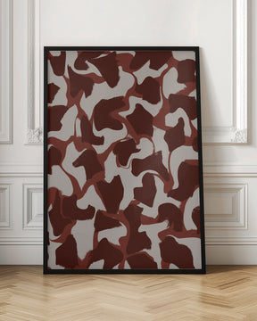 Liquid Beige Brown Strokes Poster