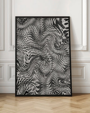 Black And White Net Pattern Poster