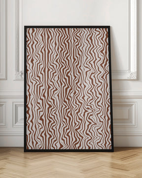 Liquid Beige Stripes Pattern Poster