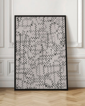 Shaky Thin Lines Pattern Poster