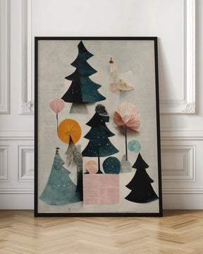 Cute Pine Tree Composition Poster