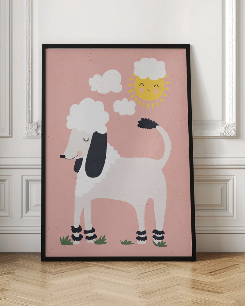 Happy Poodle Poster