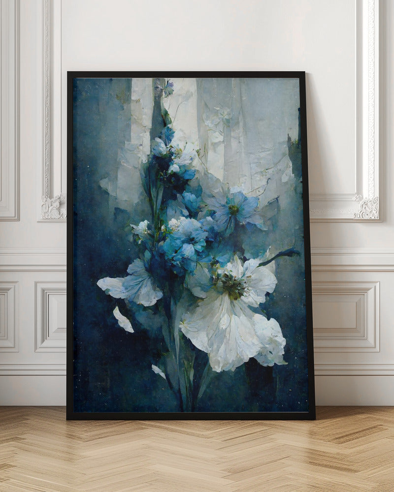 Blue Flower Bouquet Poster