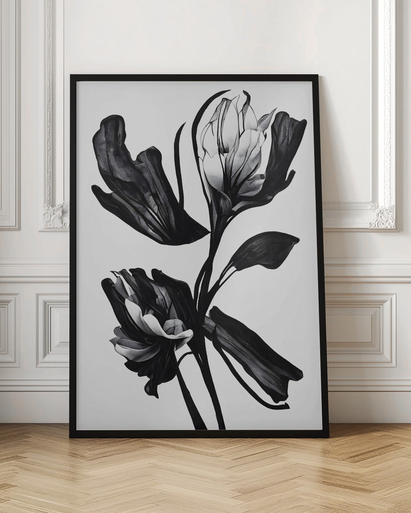 Black Flower Poster