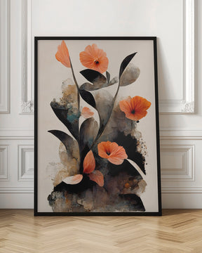 Coral Flowers Poster