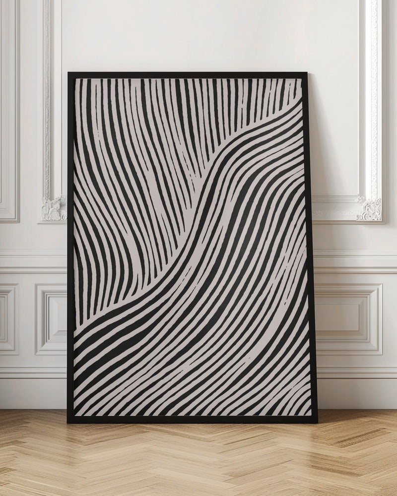 Beige Wave Pattern Poster