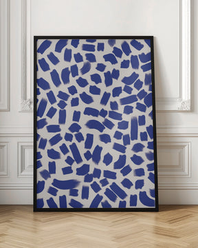 Blue Strokes Pattern Poster