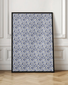 Cute Flowers on Purple Background Poster