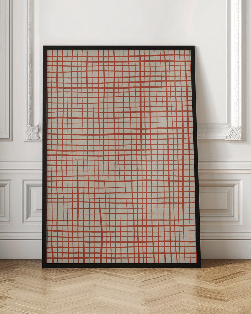 Hand Drawn Grid Pattern Poster