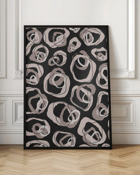 Beige Rings Pattern Poster