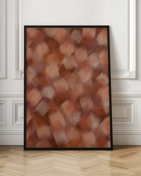 Spotted Brown Brush Strokes Poster