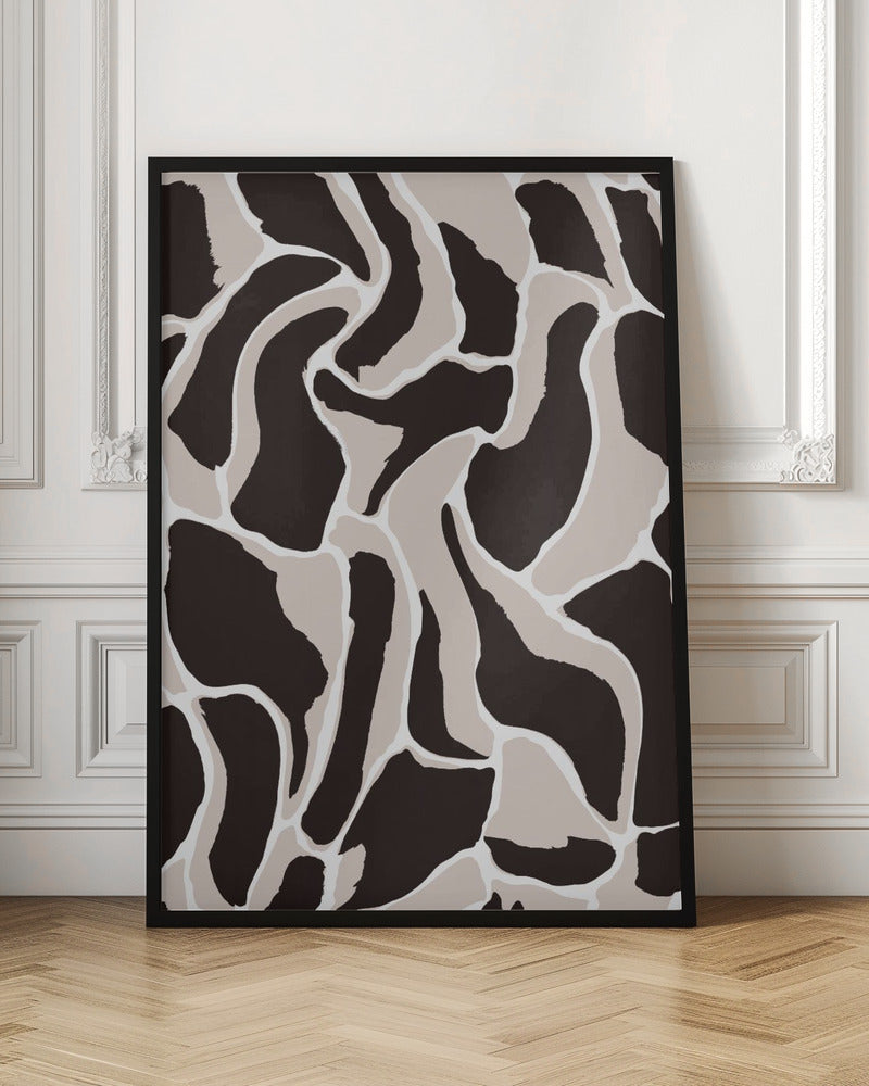 Beige And Brow Animal Pattern Poster