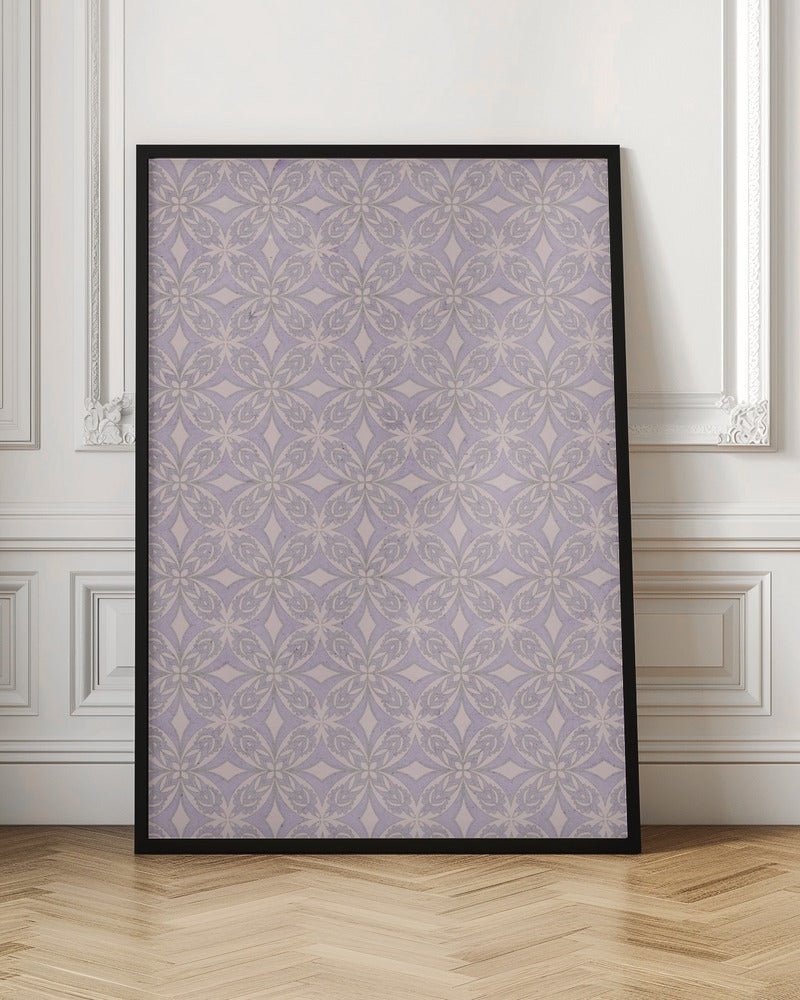 Geometric Purple Tile Pattern Poster