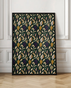 Leafs And Corn Pattern Poster