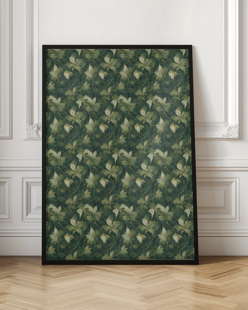 Green Leafs Pattern Poster