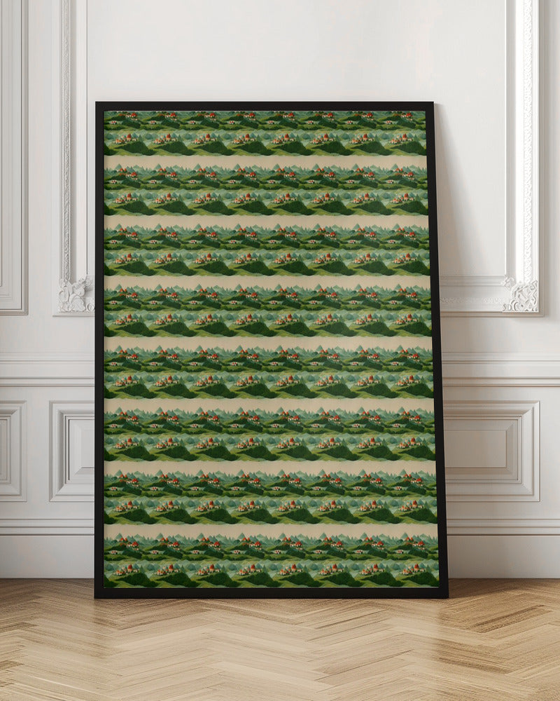 Cute Village Pattern Poster