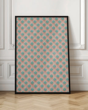 Turquoise Rhombus Pattern Poster