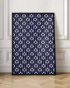 Stitches Blue Pattern Poster