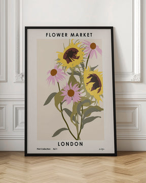 Flower Market. London Poster