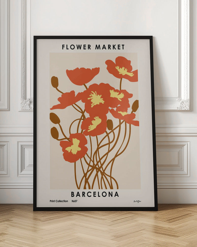 Flower Market. Barcelona Poster