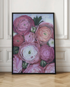 Arleth ranunculus bouquet in cold pink Poster