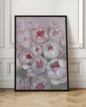 Nuria bouquet of peonies in pink Poster