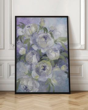 Sady painterly florals in violet Poster