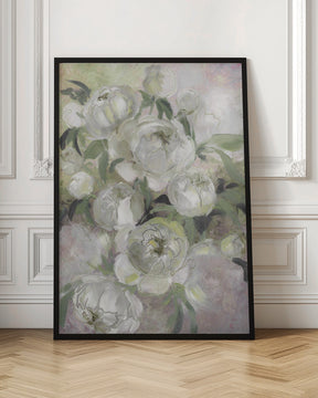 Sady painterly florals in green Poster