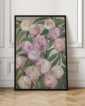 Valenty painterly peonies Poster